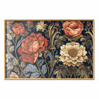 Retro Floral Tapestry Poster