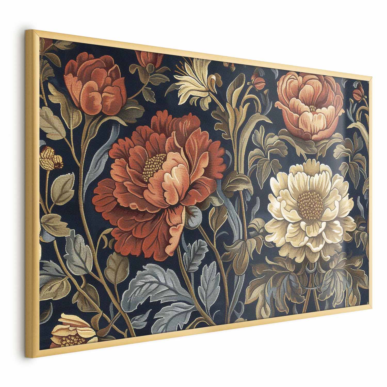 Retro Floral Tapestry Poster