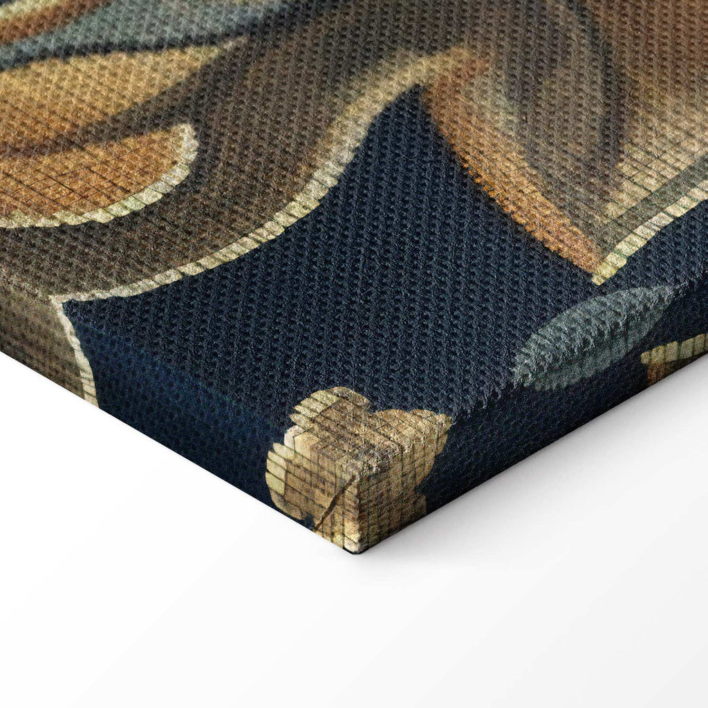 Kilim Retro Floral Large Flowers Canvas Print