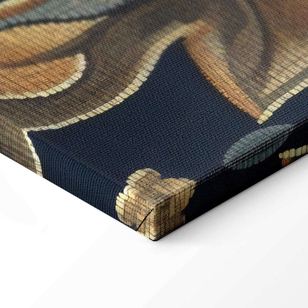 Kilim Retro Floral Large Flowers Canvas Print