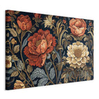 Canvas Print Kilim Style Floral Tapestry
