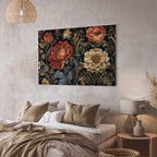 Kilim Retro Floral Large Flowers Canvas Print