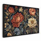 Canvas Print Kilim Style Floral Tapestry