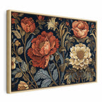 Canvas Print Kilim Style Floral Tapestry