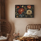 Canvas Print Kilim Style Floral Tapestry