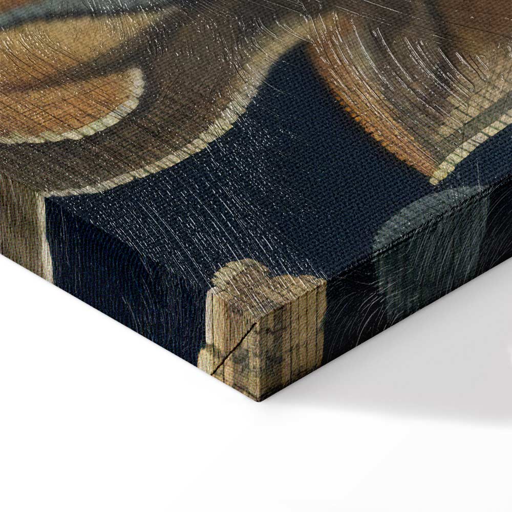 Kilim Retro Floral Large Flowers Canvas Print