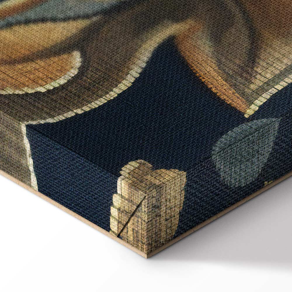 Kilim Retro Floral Large Flowers Canvas Print