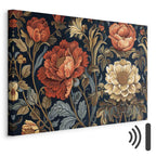 Kilim Retro Floral Large Flowers Canvas Print