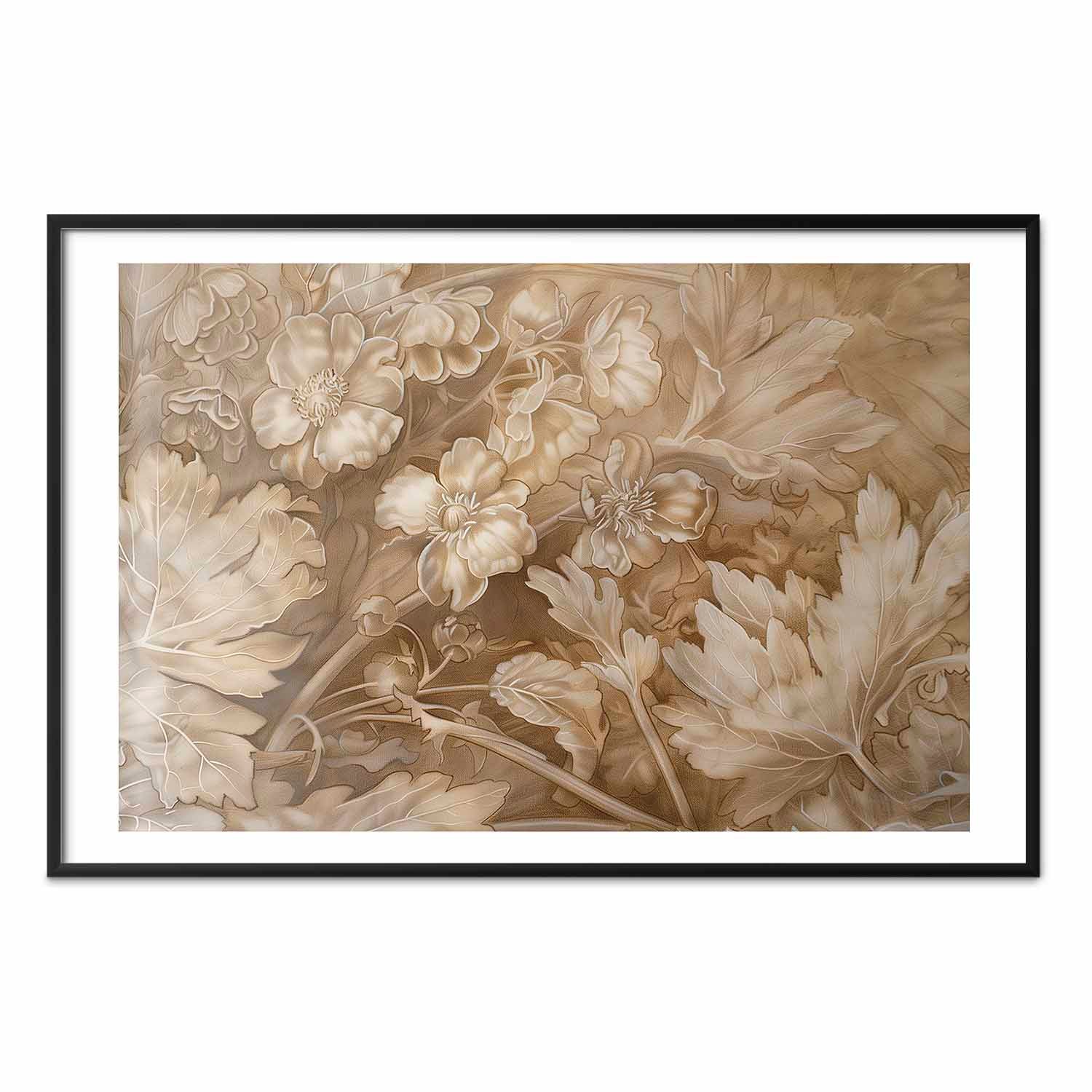 Baroque Ornamental Floral Carvings Poster