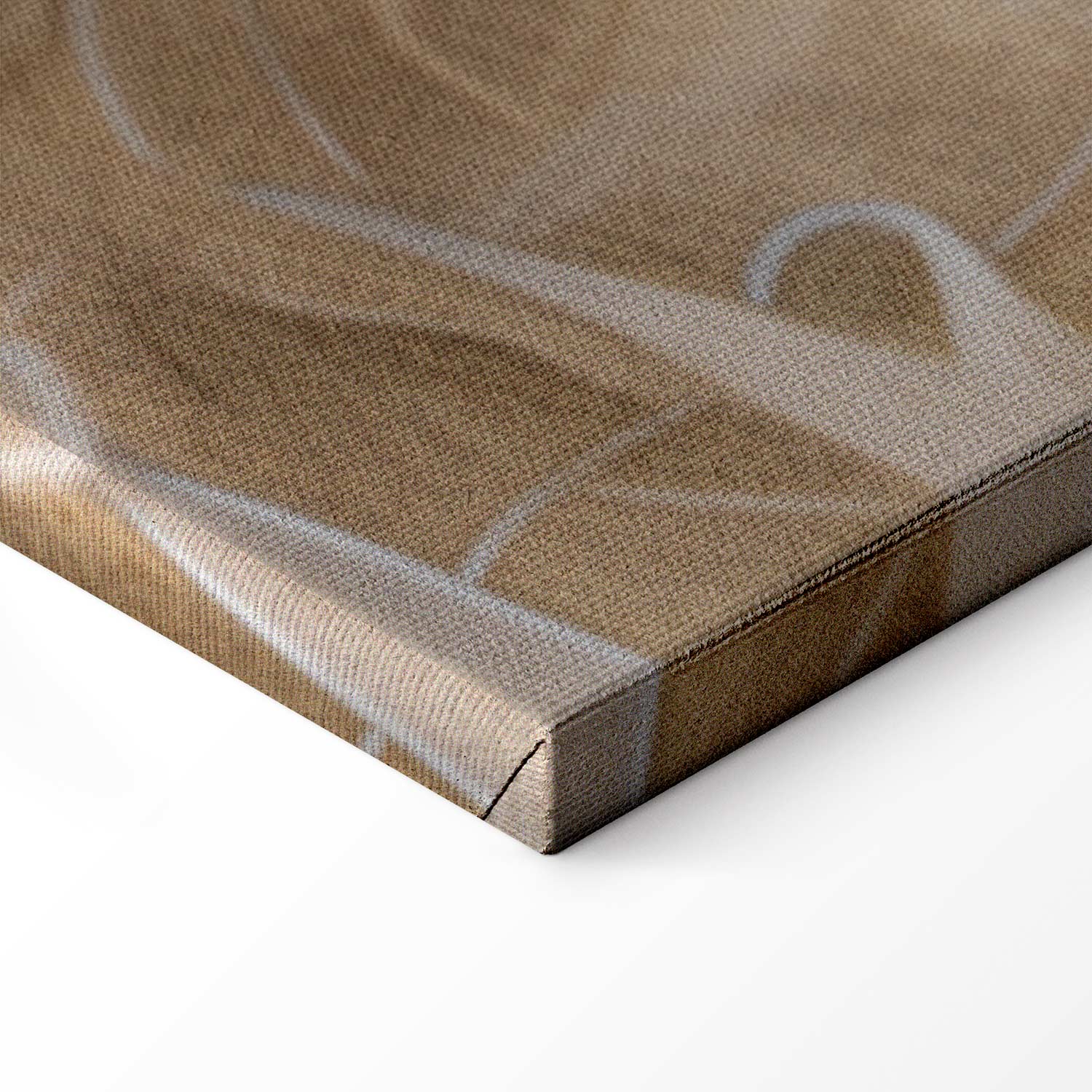 Sepia Baroque Floral Ornament Canvas Print