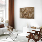 Canvas Print - Floral Ornaments in Sepia Brown Shades