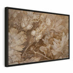 Canvas Print - Floral Ornaments in Sepia Brown Shades