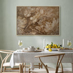 Canvas Print - Floral Ornaments in Sepia Brown Shades