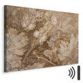 Sepia Baroque Floral Ornament Canvas Print