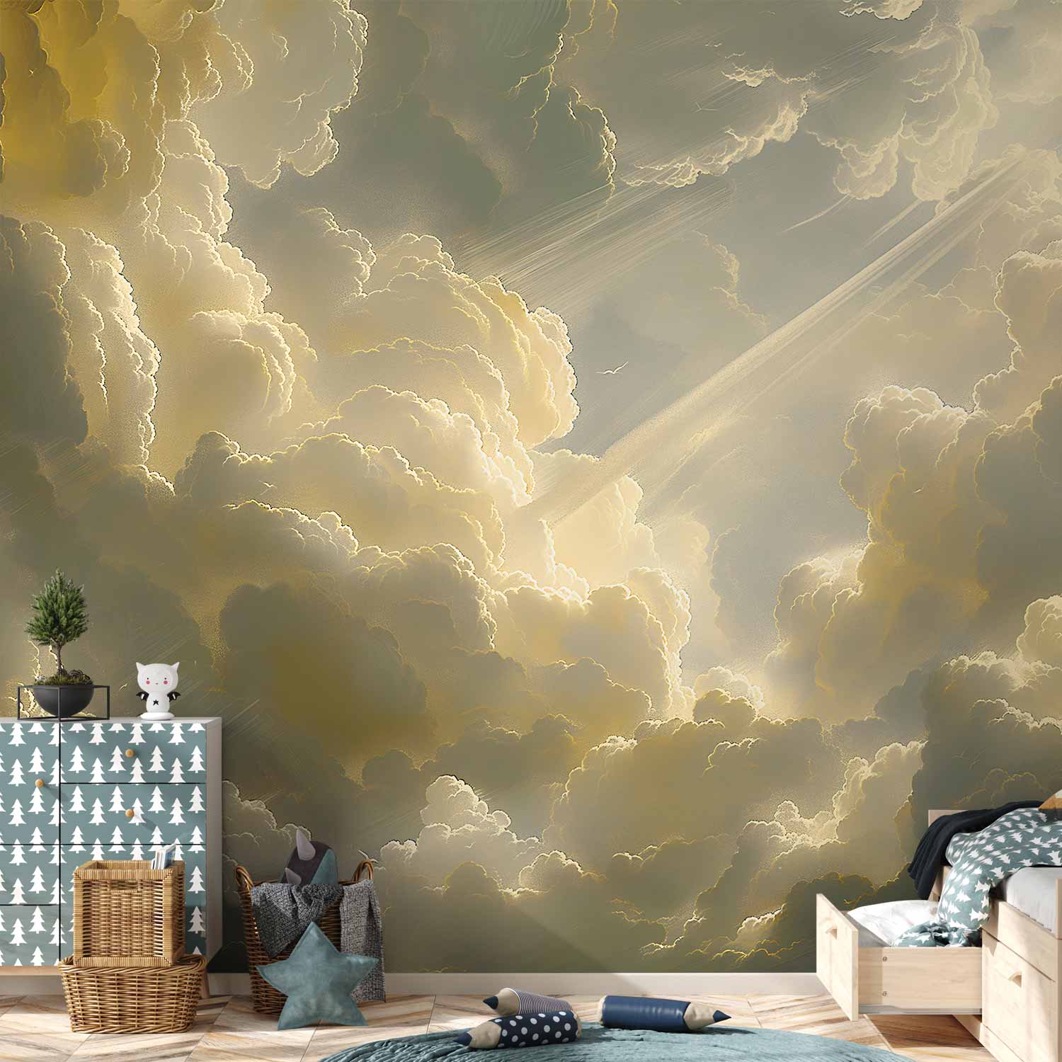 Wall Mural - Enchanting Colors on Cloud Backdrop
