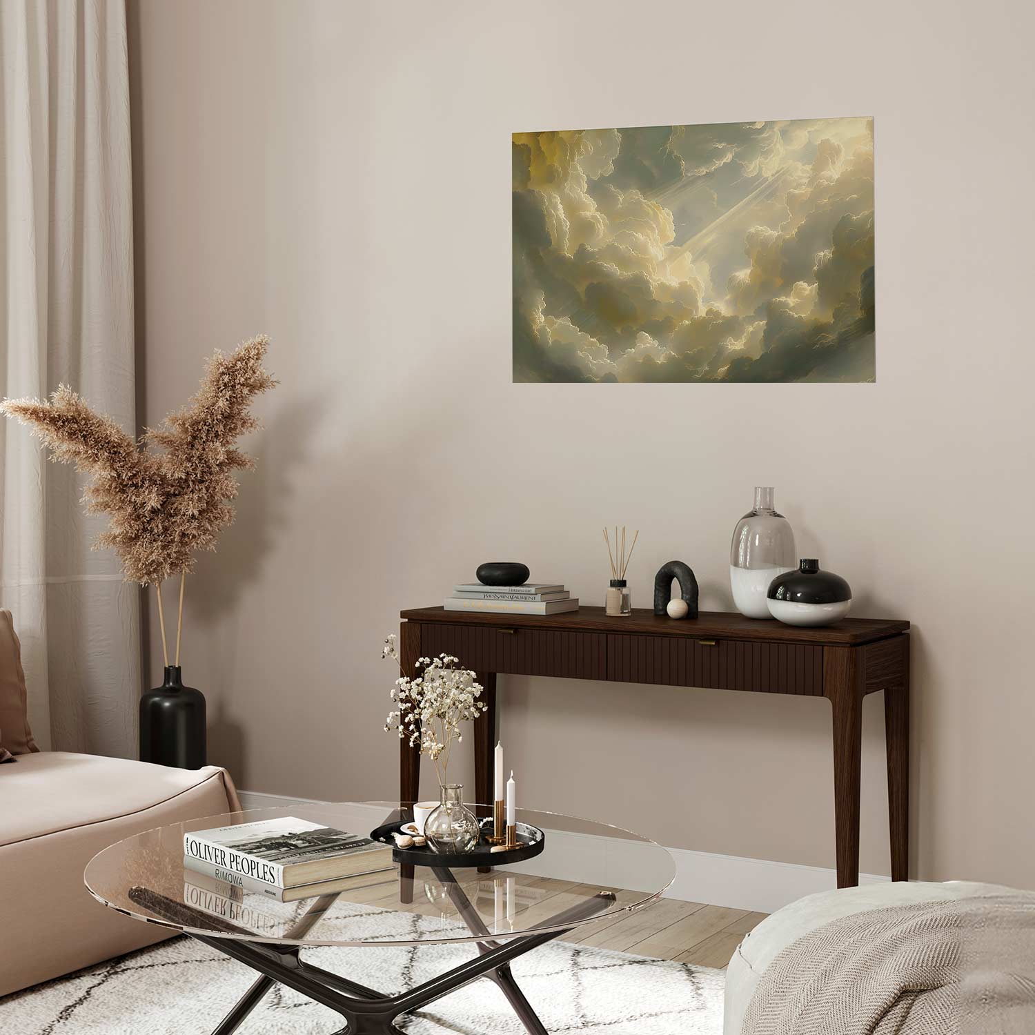 Colorful Sky Clouds Contemporary Poster