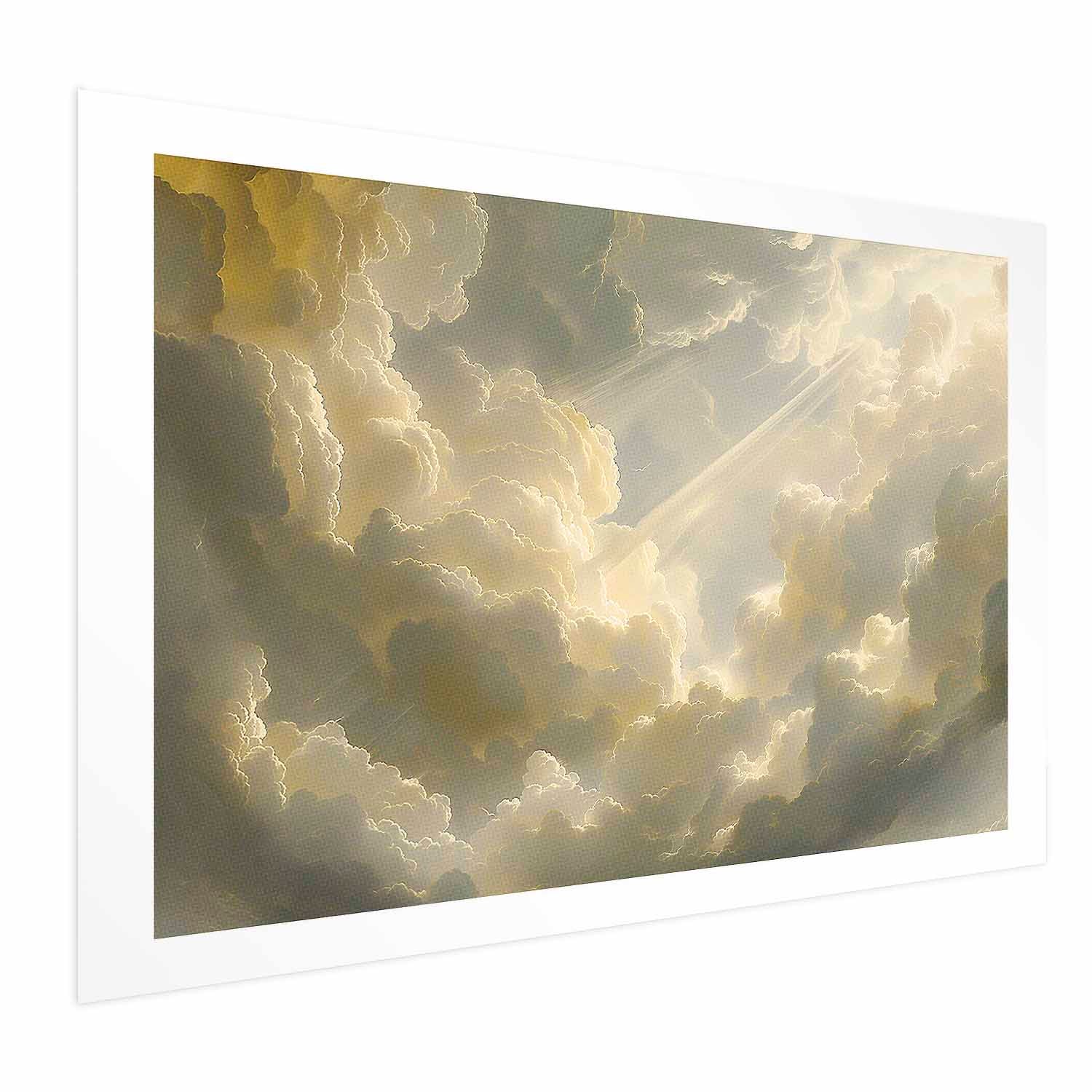 Colorful Sky Clouds Contemporary Poster