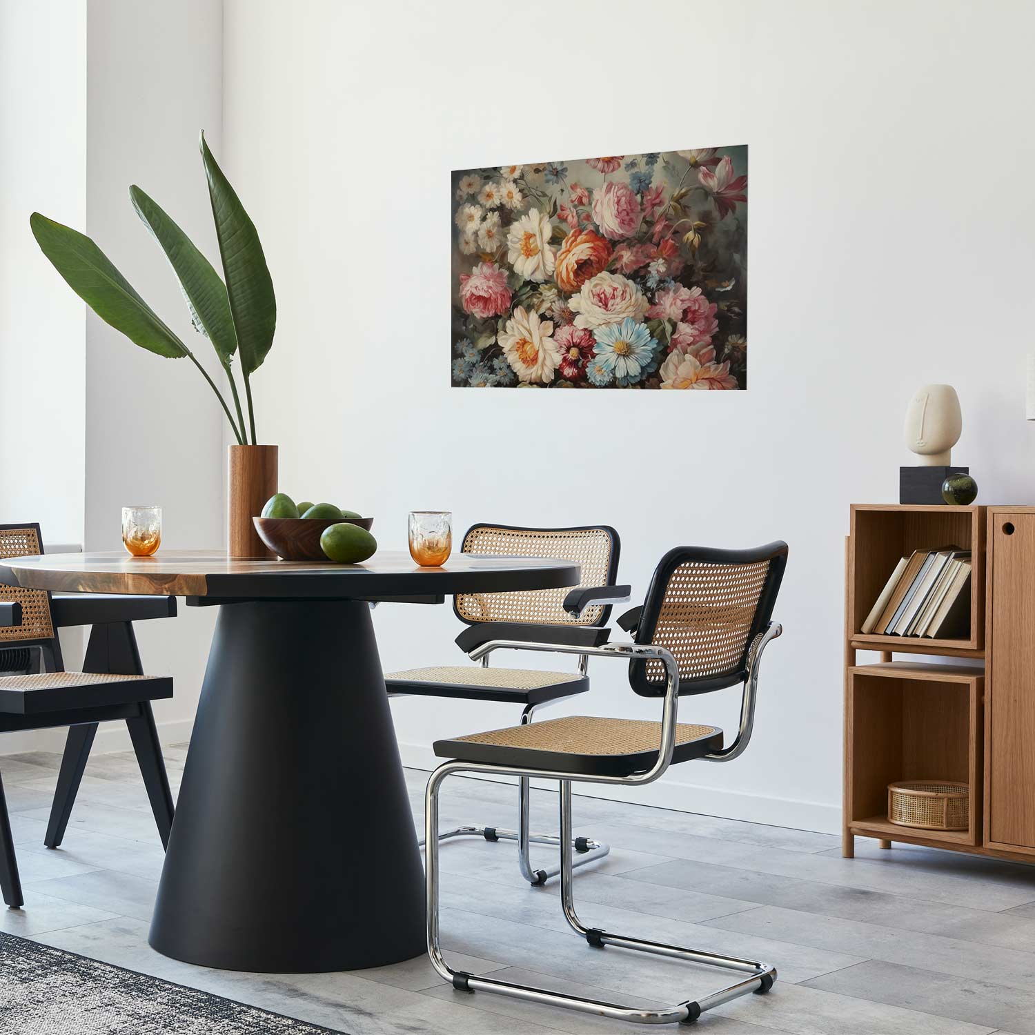 Baroque Garden Flowers Floral Poster