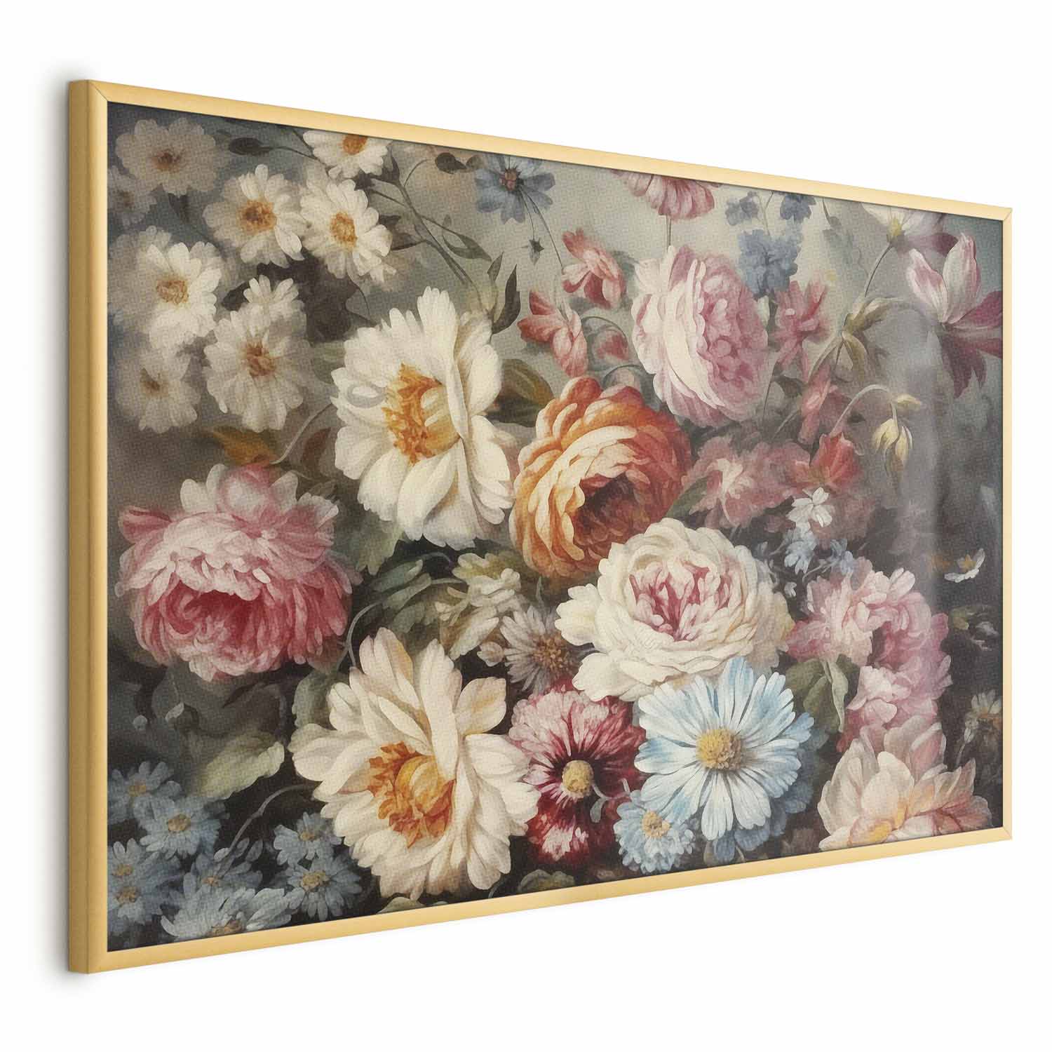 Baroque Garden Flowers Floral Poster
