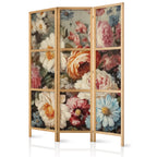 Japanese Room Divider with Floral Pastels