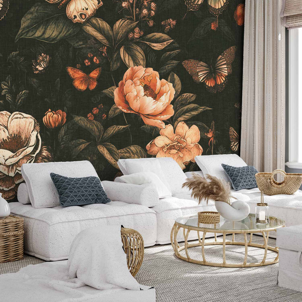 Rustic Garden Flowers Wall Mural