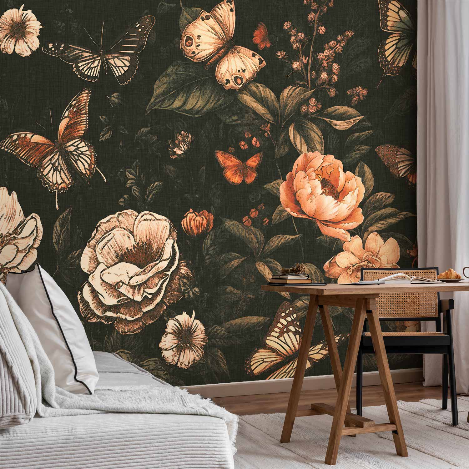 Rustic Garden Flowers Wall Mural