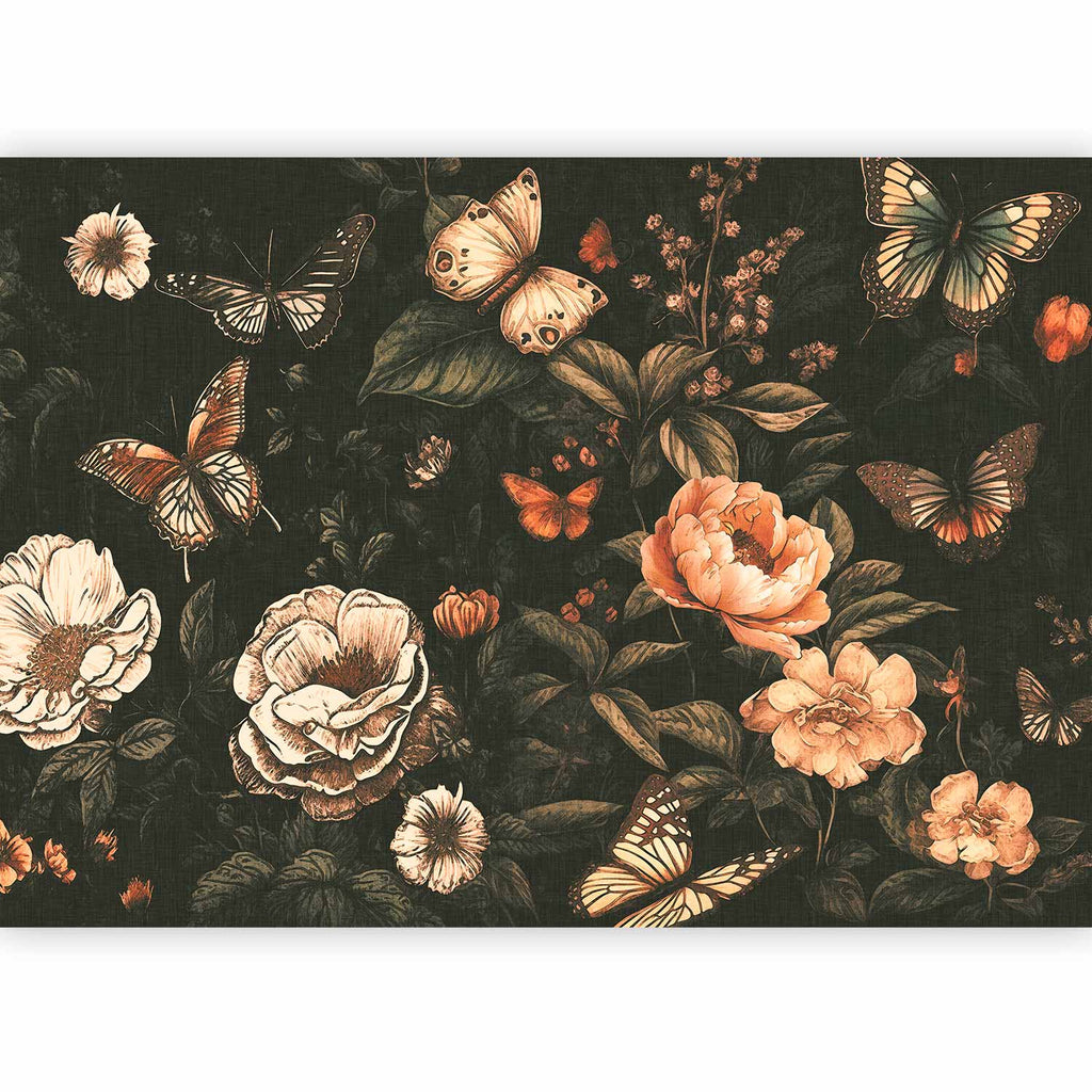 Rustic Garden Flowers Wall Mural