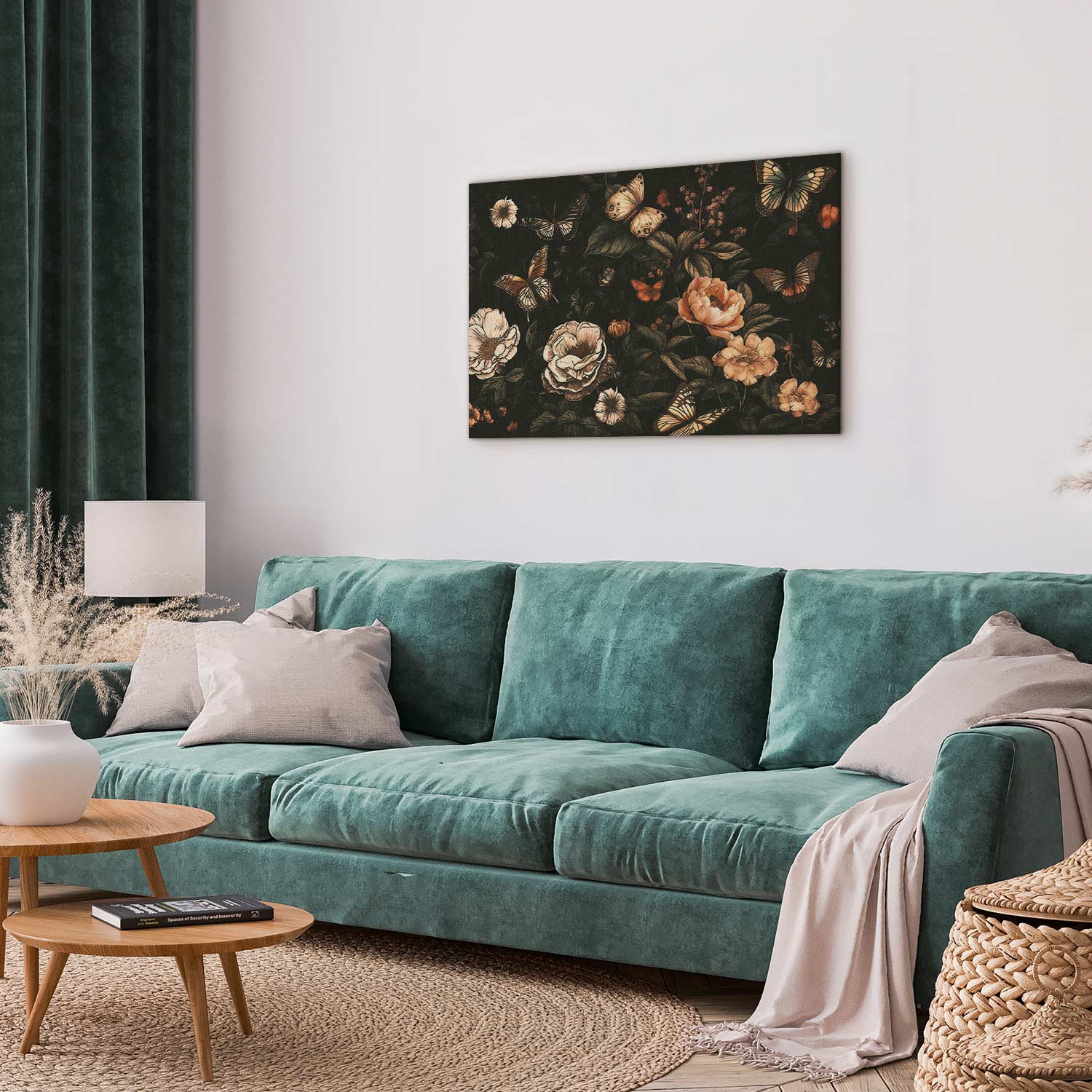 Rustic Garden Flowers Canvas Print