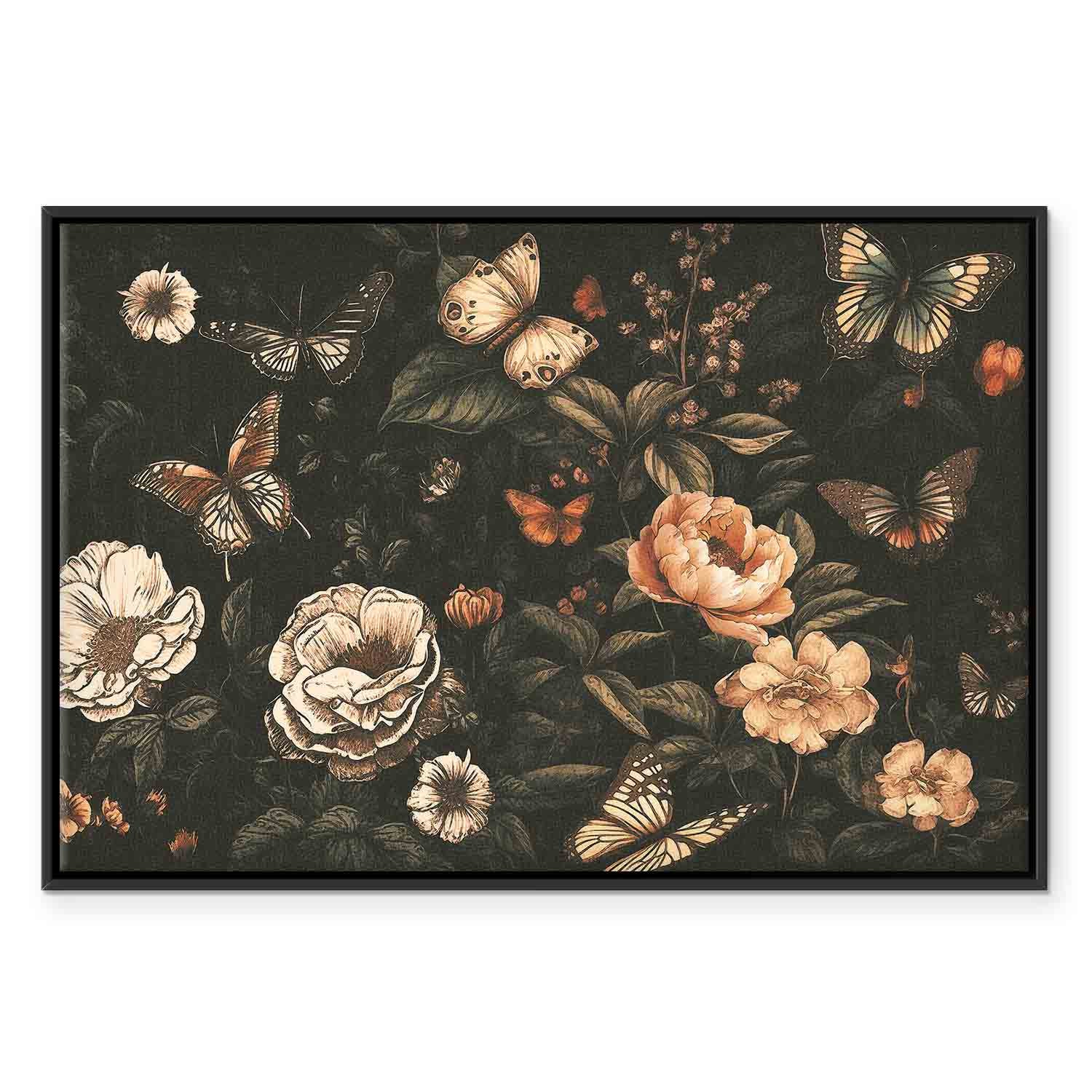 Rustic Garden Flowers Canvas Print