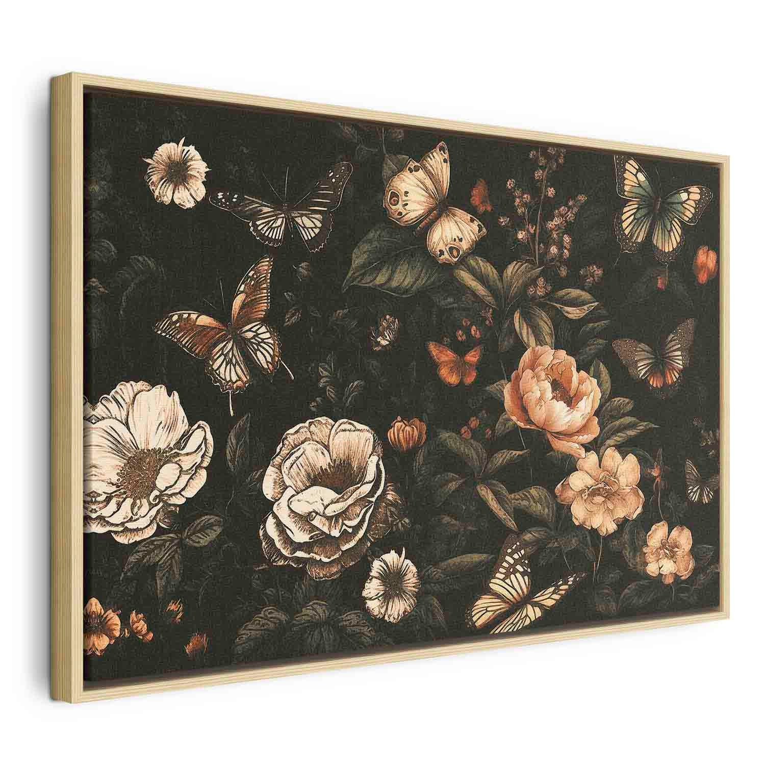 Rustic Garden Flowers Canvas Print