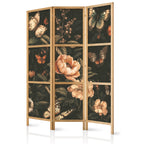 Japanese Room Divider - Floral Garden with Butterflies