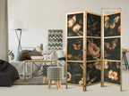 Japanese Room Divider - Floral Garden with Butterflies
