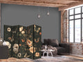 Butterfly Flower Garden Rustic Evening 5-Panel Room Divider