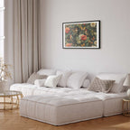 Vintage Flowers Birds and Butterflies Poster