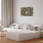 Vintage Flowers Birds and Butterflies Poster