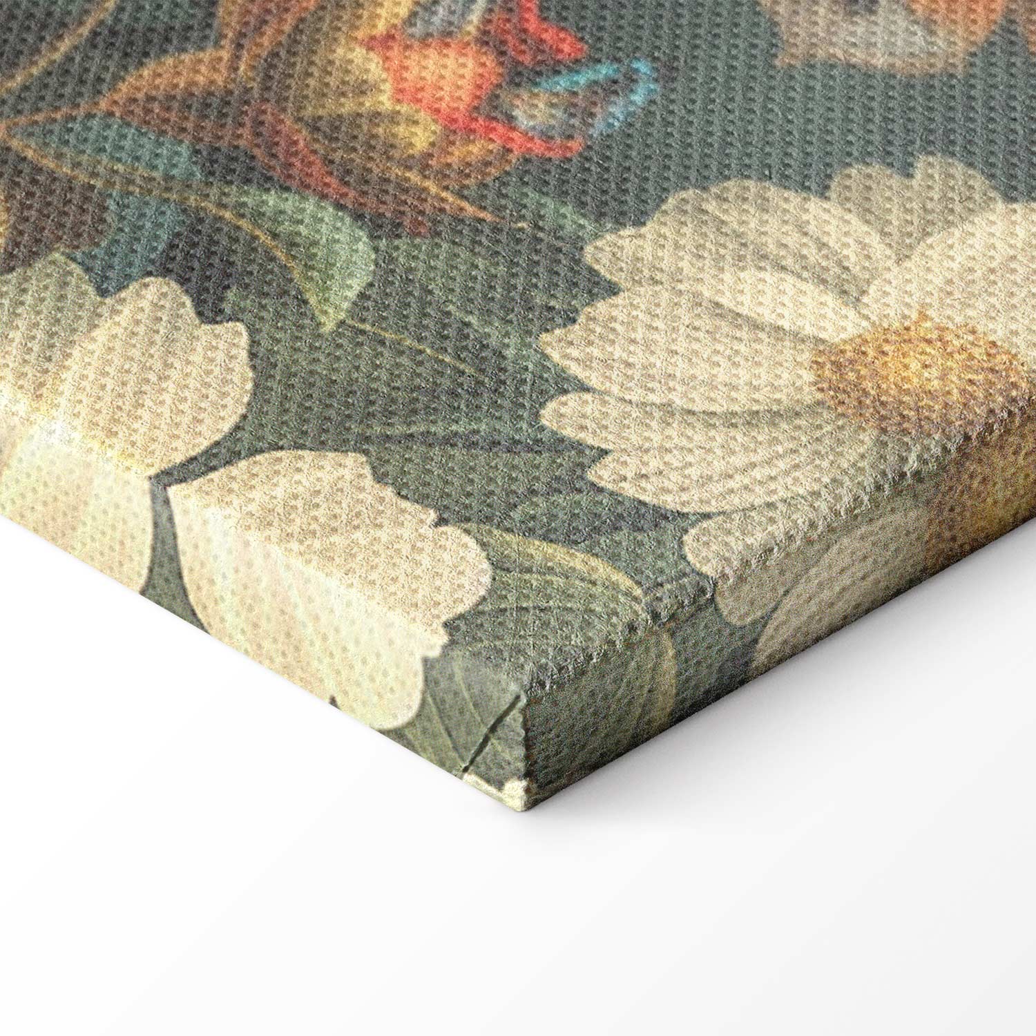 Vintage Flowers Birds and Butterflies Canvas Print
