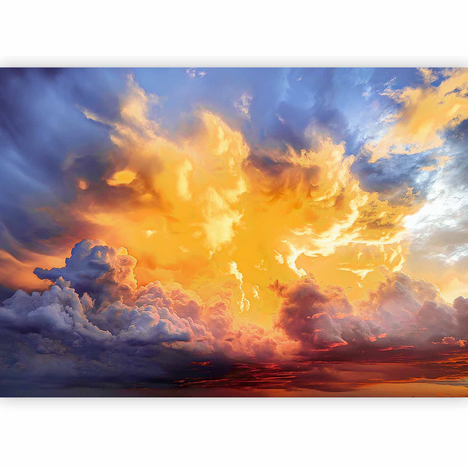 Wall Mural Sunset Clouds in Warm Shades