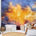 Warm Sunset Clouds Sky Wall Mural