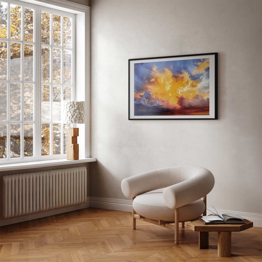 Warm Sunset Clouds Sky Poster