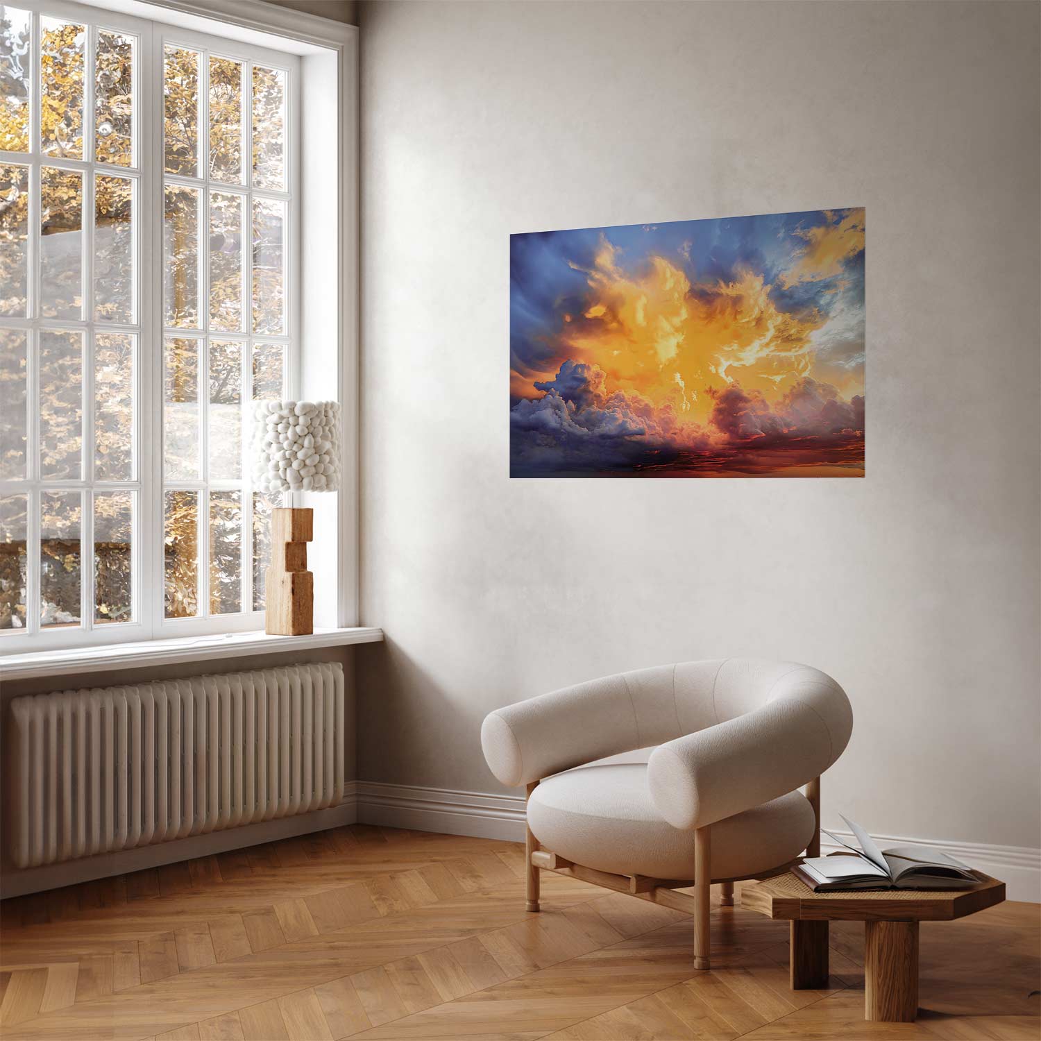 Warm Sunset Clouds Sky Poster