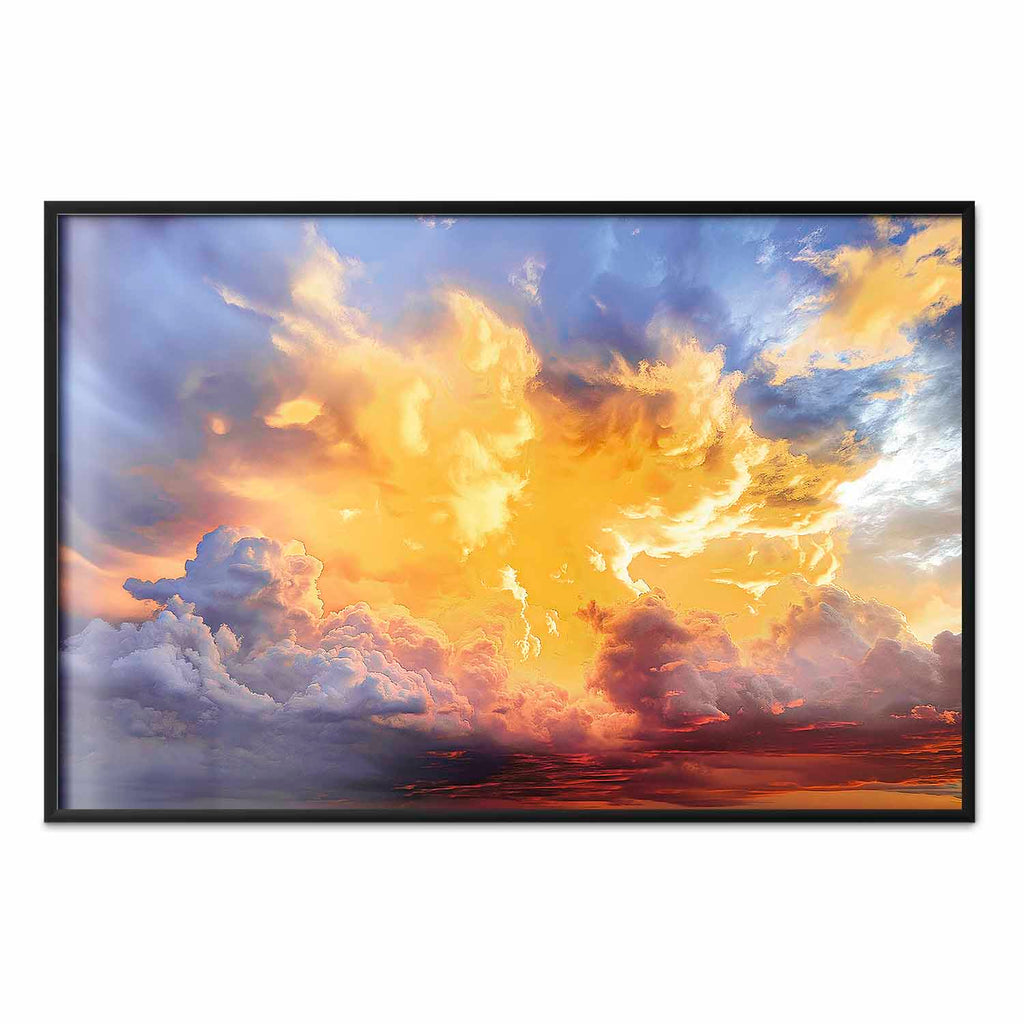 Warm Sunset Clouds Sky Poster