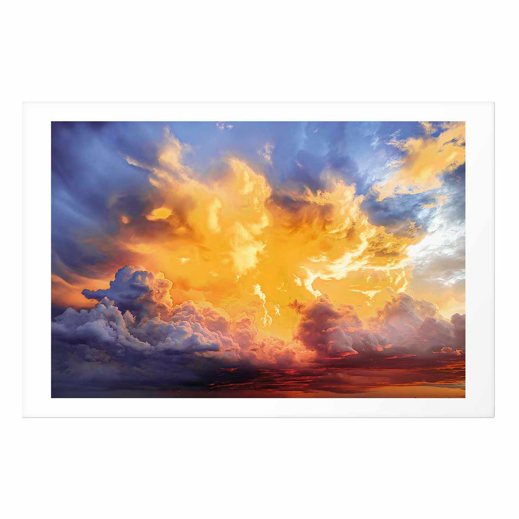 Warm Sunset Clouds Sky Poster