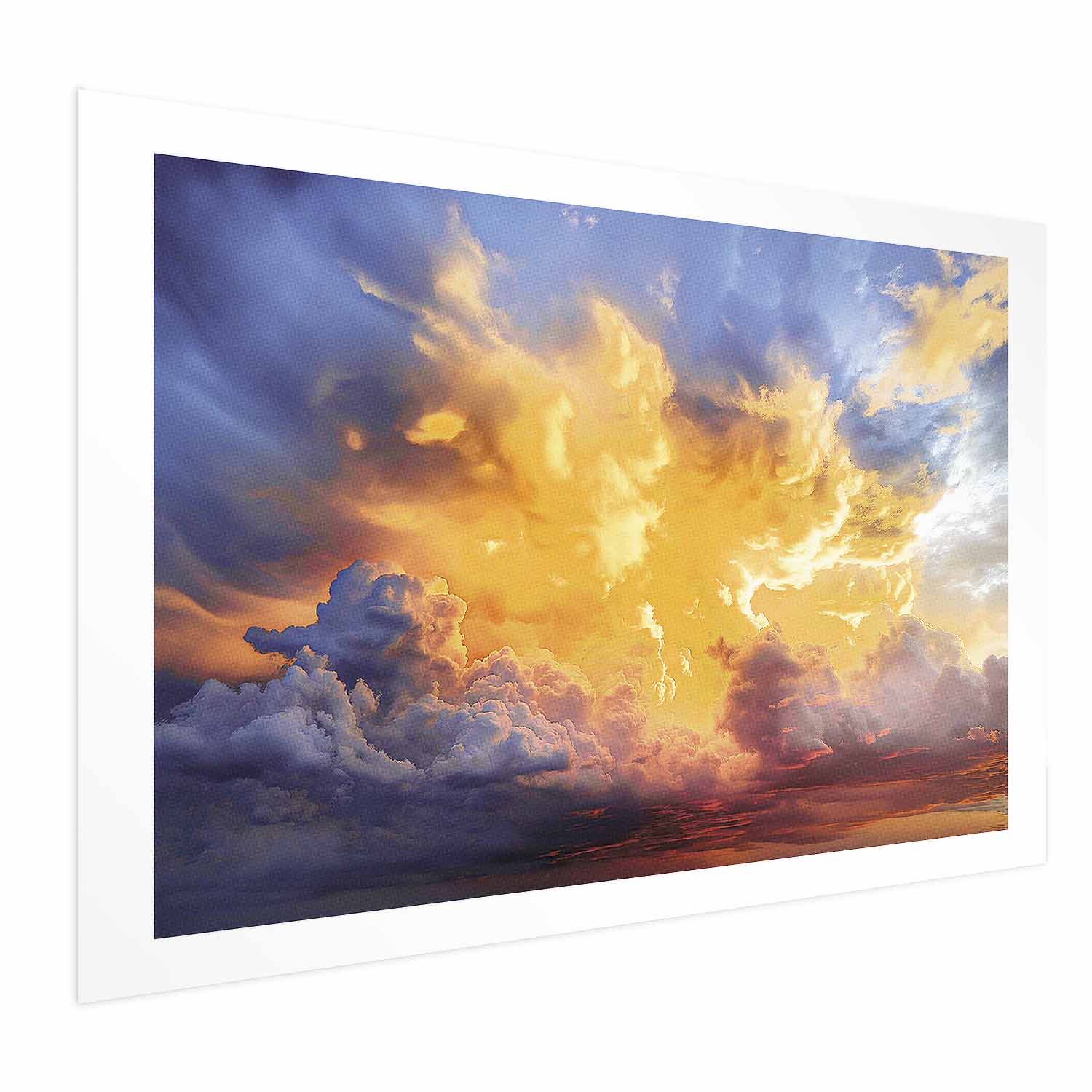 Warm Sunset Clouds Sky Poster