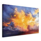 Canvas Print Beautiful Sunset Clouds in Warm Shades