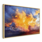Canvas Print Beautiful Sunset Clouds in Warm Shades