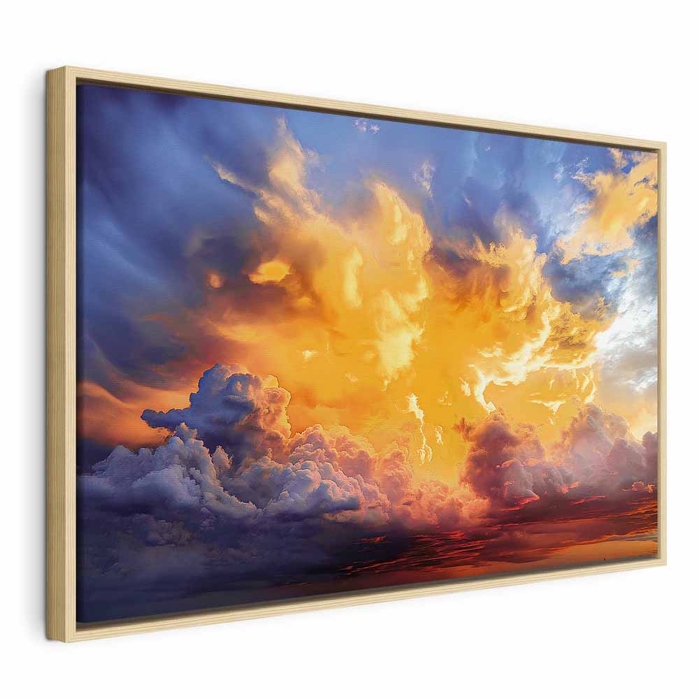 Canvas Print Beautiful Sunset Clouds in Warm Shades