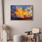 Canvas Print Beautiful Sunset Clouds in Warm Shades