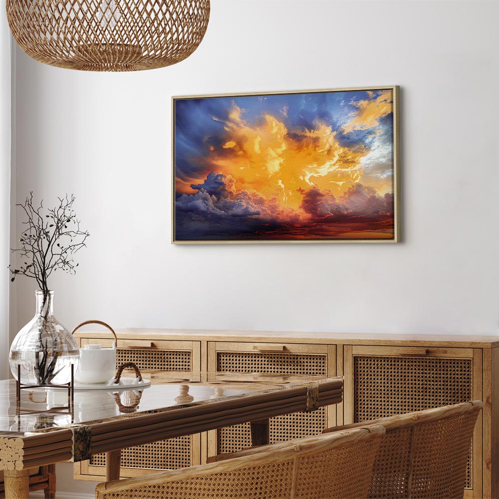 Canvas Print Beautiful Sunset Clouds in Warm Shades