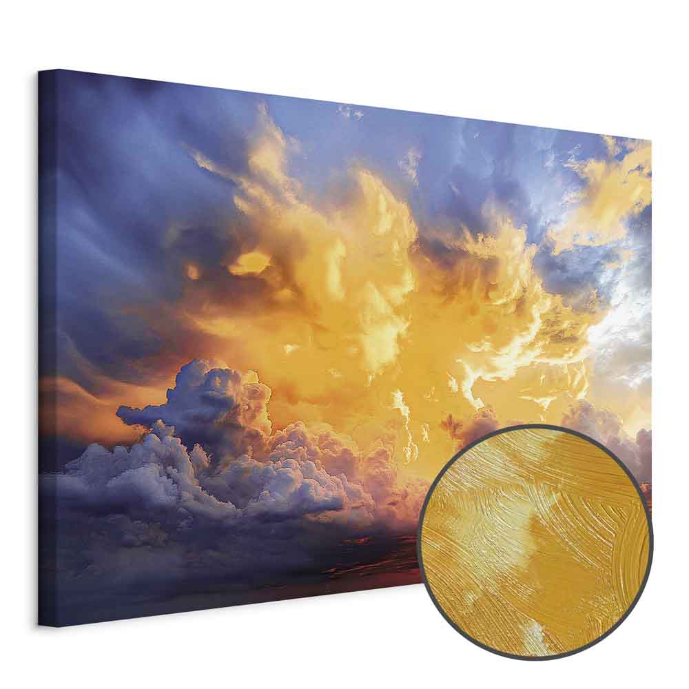 Warm Sunset Clouds Canvas Print