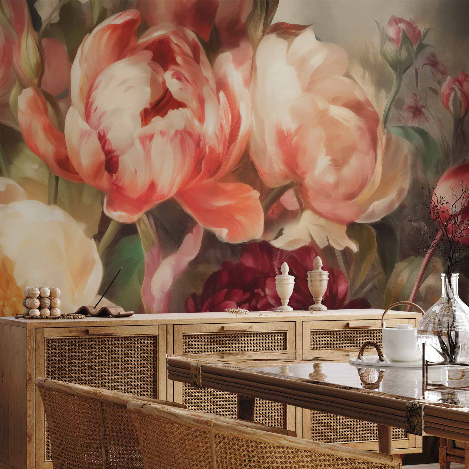 Charismatic Peonies Floral Wall Mural